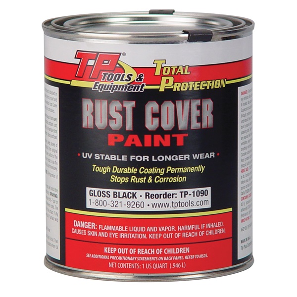 TP Tools RUST COVER PAINT - Gloss Black, Qt