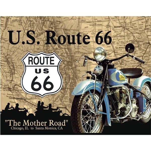 The Mother Road Tin Sign - 16"W x 12-1/2"H