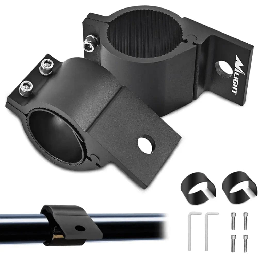 Tube Clamp Mount Bracket Kits Fit 1.81in-2.13in Round Bull Bar (Pair)