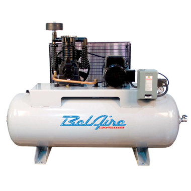 Belaire 338HL4 - 7.5 hp 2-Stage 460V 3-Phase 80 gal Horizontal Air Compressor
