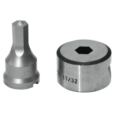 Edwards PDH15/32 15/32" Hex Punch & Die Set with Key-Way