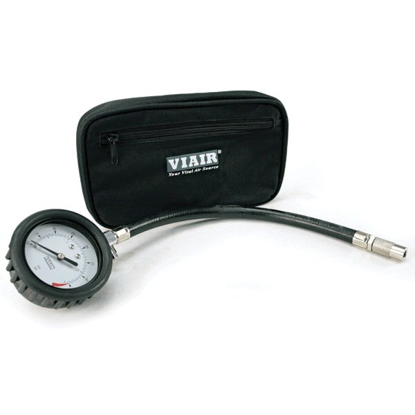 Viair 90059 2.5" Air Down Tire Gauge with Hose & Storage Pouch, 0-15 PSI