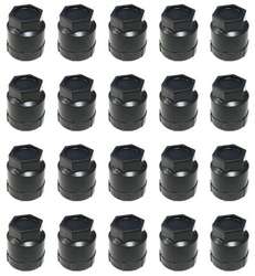 1982 - 2002 Camaro Lug Nut Cover Cap, Black 20 PIECE SET