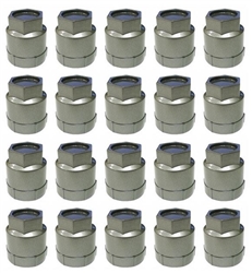1982 - 2002 Camaro Lug Nut Cover Cap, MED DARK GRAY 20 PIECE SET