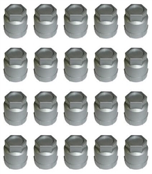 1982 - 2002 Camaro Lug Nut Cover Cap, SILVER / LIGHT GRAY 20 PIECE SET