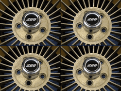 1980 - 1981 Camaro Z28 Finned Aluminum Turbine Wheel Center Cap Set