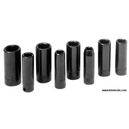 Performance Tool 8pc 3/8" Drive 6 Point Deep Impact Socket Set - SAE