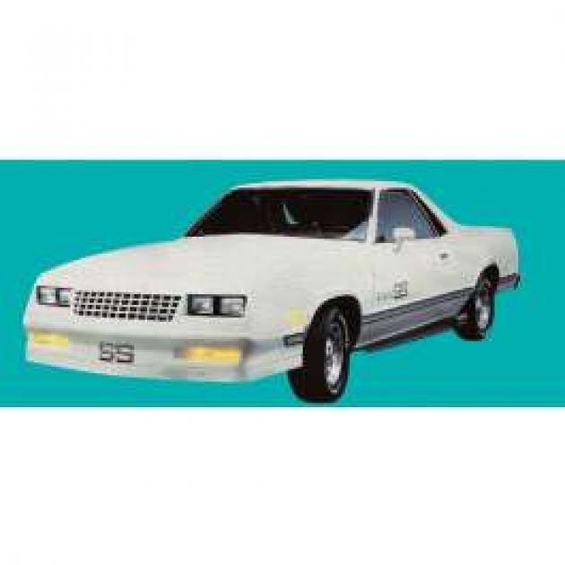 El Camino Choo Choo Super Sport Decal Set, Silver, 1984-1987