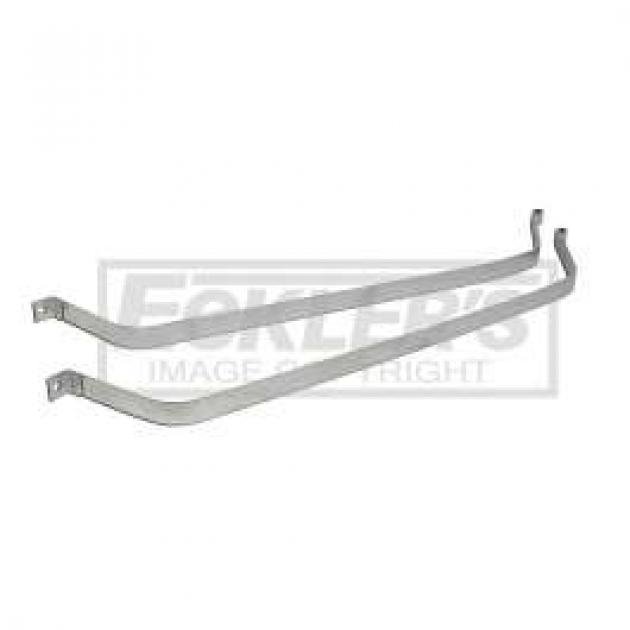 El Camino Fuel Tank Mounting Straps, Stainless Steel With Anti Squeak Strips, 1978-1987