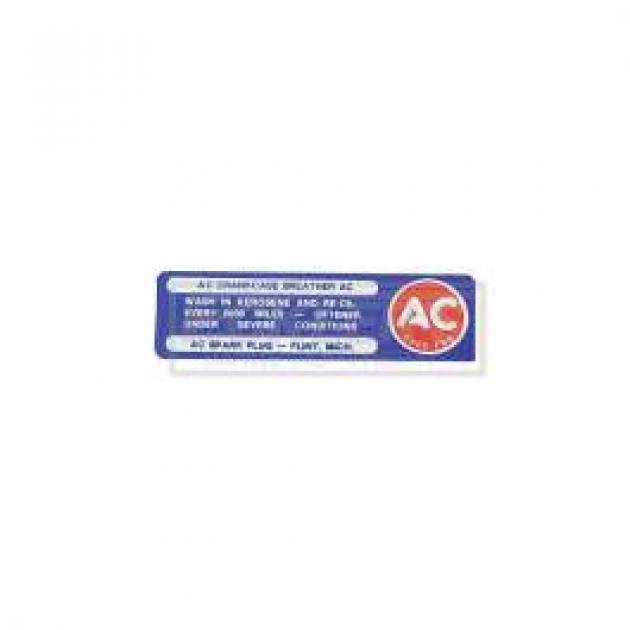 El Camino Oil Filter Cap Decal, 1964-1967