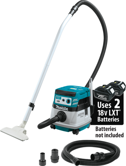 36V (18V X2) LXT™ Brushless 2.1 Gallon HEPA Filter Dry Dust Extractor/Vacuum, AWS™, Tool Only, XCV08Z