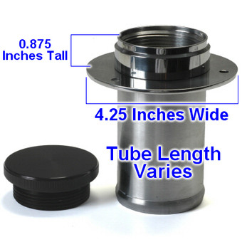 3" Billet Aluminum Filler Neck And Cap (STRAIGHT)