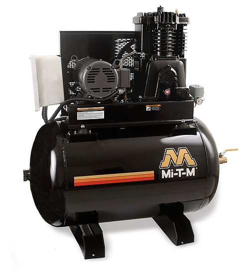 Mi-T-M ACS-20305-80H Electric Air Compressors, 80-Gallon Two Stage Electric Hori