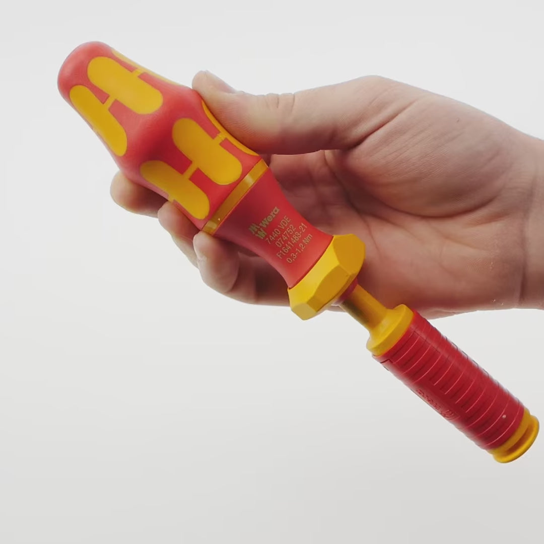 Wera 074752 VDE 0.3 - 1.2 Nm Adjustable Insulated Torque Screwdriver Handle
