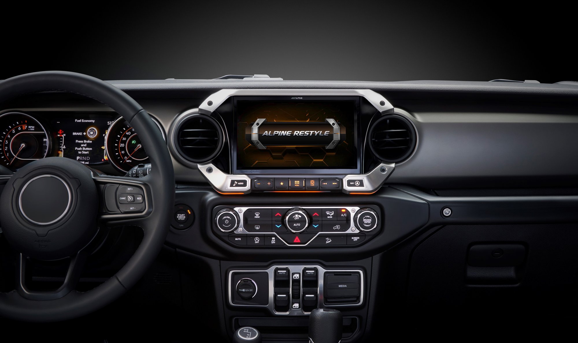Alpine i509-WRA-JL 9" Multimedia Dash Restyle System for 18-23 Jeep Wrangler JL & Gladiator JT