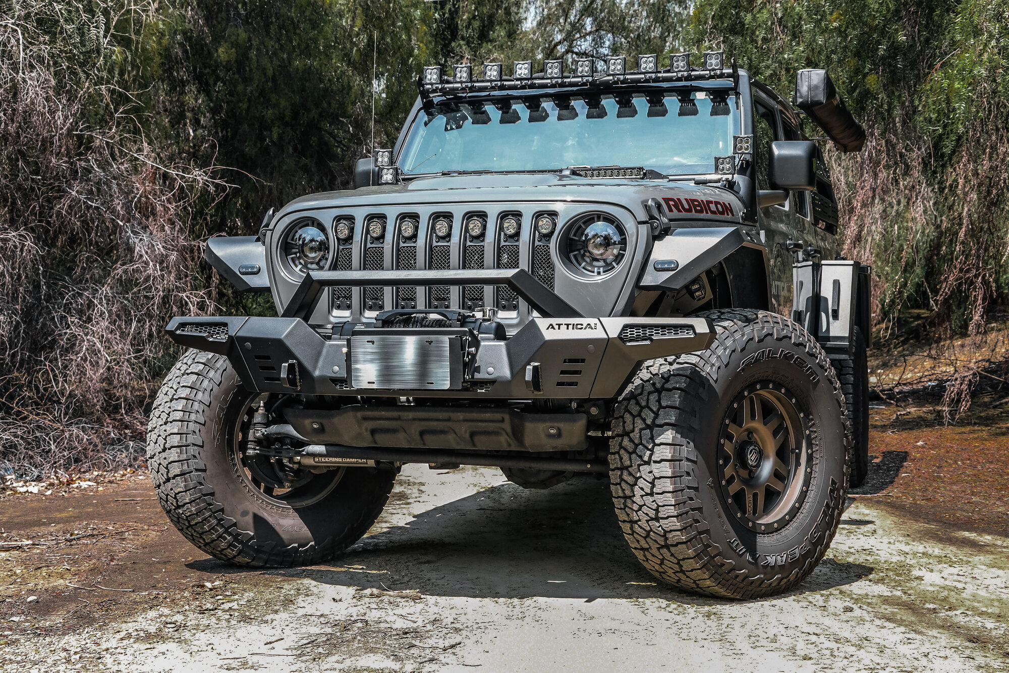 Attica 4x4 ATTJL01A110-BX Frontier Series Front Modular Bumper - without Wings for 18-26 Jeep Wrangler JL & Gladiator JT