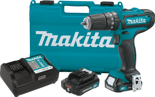 12V max CXT™ Lithium-Ion Cordless 3/8" Hammer Driver-Drill Kit (2.0Ah), Makita-built motor, PH04R1