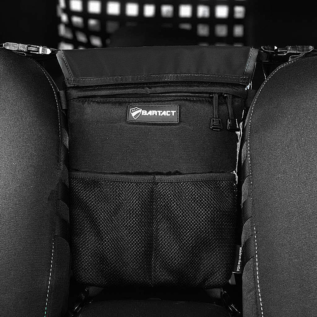 Bartact XXFSBB Seat Storage Bag & Pet Divider in Black
