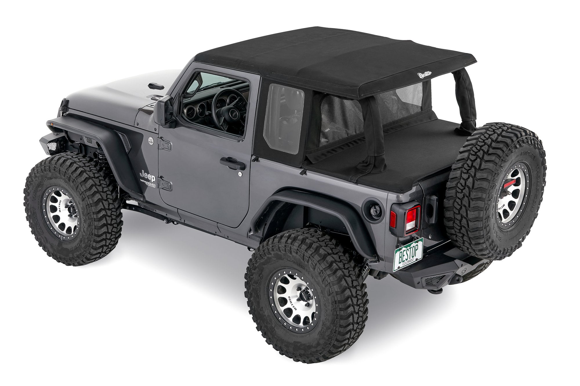 Bestop 80101-17 Trektop Halftopin Twill Material for 18-23 Jeep Wrangler JL with Bestop Trektop