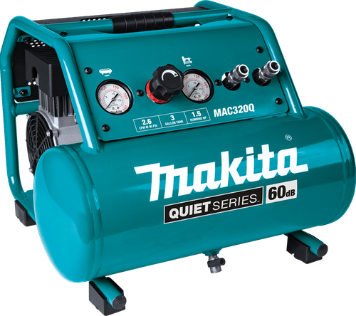 Quiet Series 1-1/2 HP, 3 Gallon, Oil-Free, Electric Air Compressor, Complete roll-cage, MAC320Q