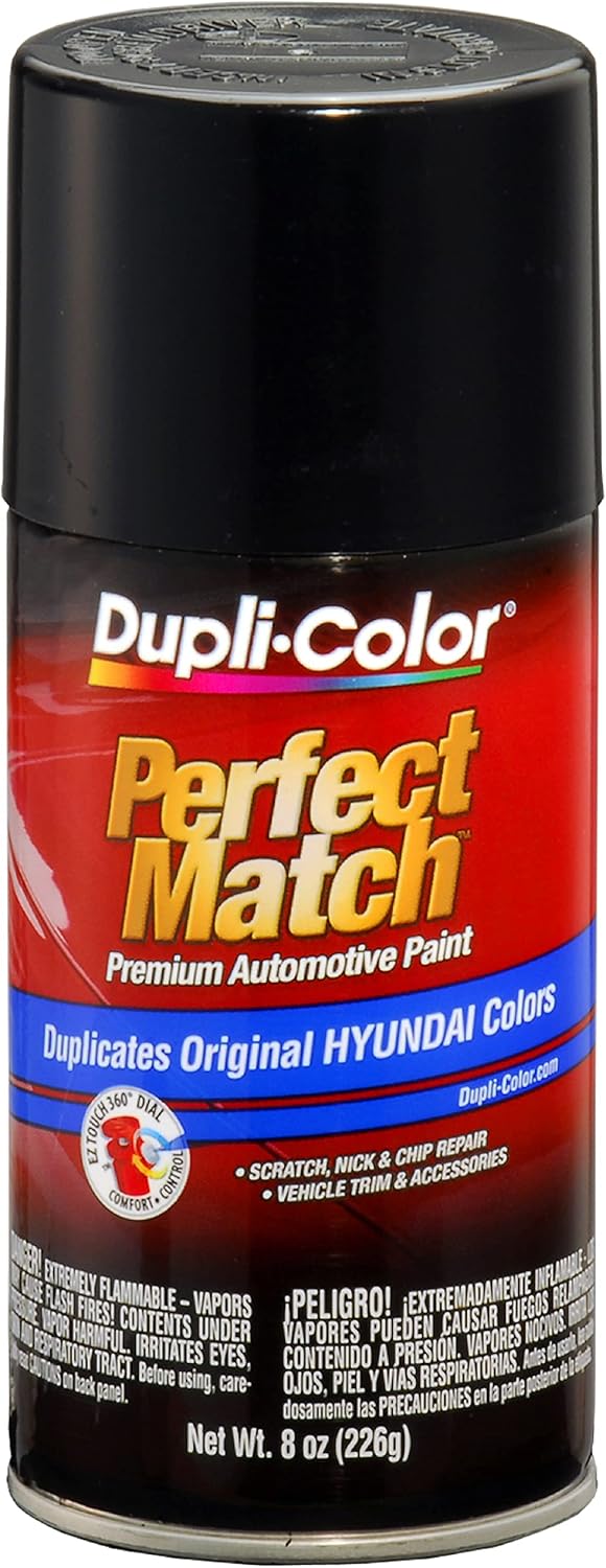 Duplicolor BHY1803 Perfect Match Hyundai Code EB Ebony Black 8 oz. Aerosol