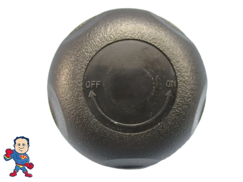 Black Waterfall Control Valve Knob – Waterway 2-5/8″ Face Diameter – 5/8″ Square Stem