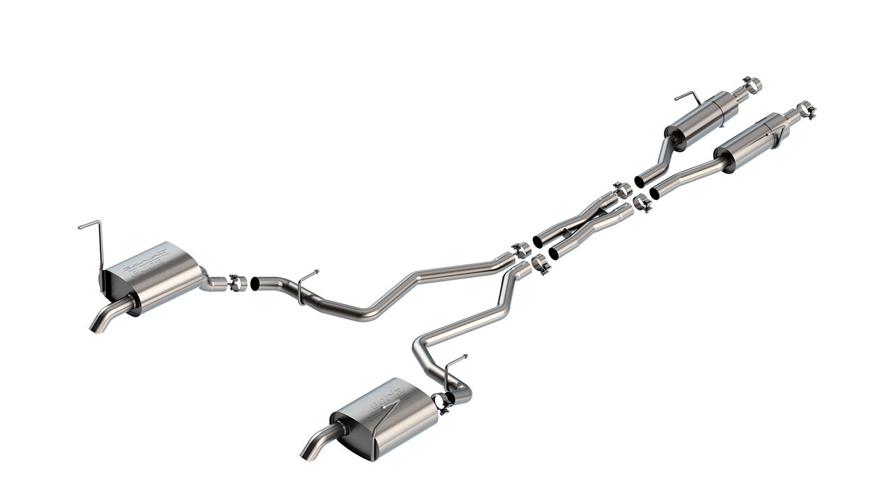 Borla 140906 S-Type T-304 Stainless Steel Cat-Back Exhaust System for 21-23 Jeep Grand Cherokee L with 3.6L