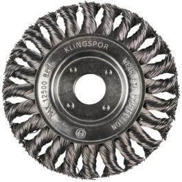 Klingspor Wheel brush, Knotted Wire for Stainless Steel 4"X5/8-11NC BT 600 Z