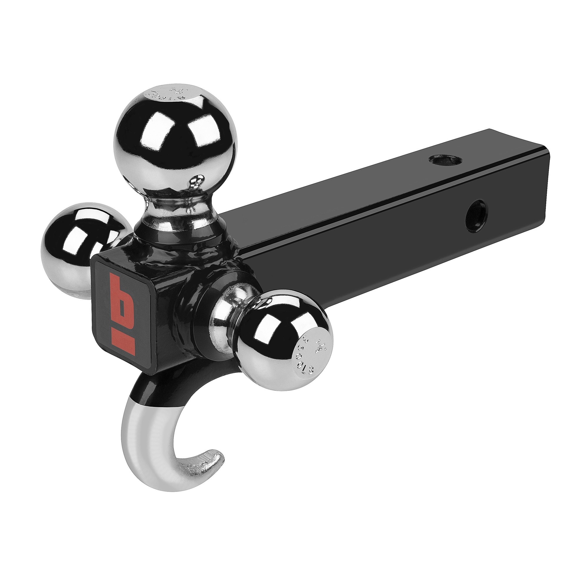 Brok 32968 Tri-Ball Ball Mount with 2" Shank & Hook