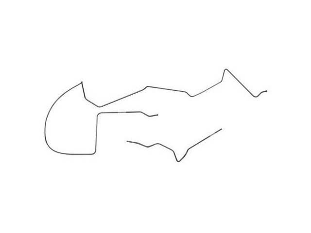 LINE SET, Fuel Tank to Fuel Pump, 5/16 Inch O.D., Stainless Steel (OE Were Carbon Steel), (2), Repro