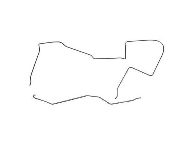 LINE SET, Fuel Tank to Fuel Pump, 3/8 Inch O.D., Stainless Steel (OE Were Carbon Steel), (2), Repro