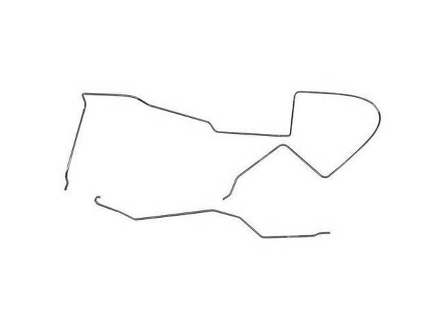 LINE SET, Fuel Tank to Fuel Pump, 3/8 Inch O.D., Carbon Steel (OE Style), (2), Repro