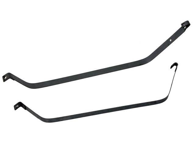 Fuel Tank Strap Set, pre-bent, carbon steel, reproduction for (74-81)