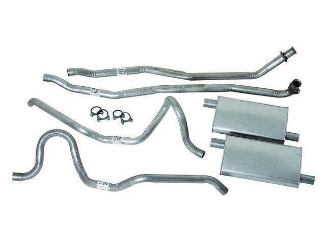 Aluminized Dual Exhaust System, w/o resonators for (69-72 SBC)