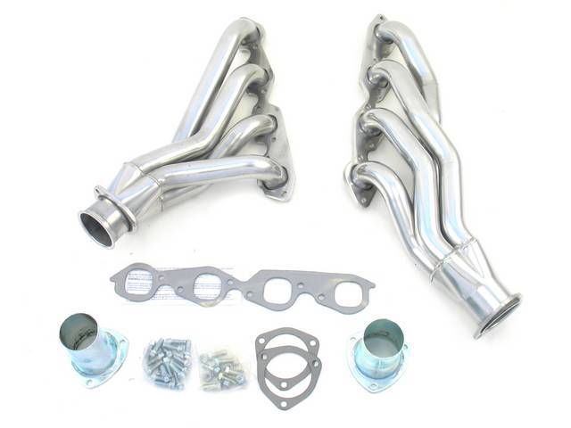 Headers, Mid Length, 1 3/4 inch primary tube, SAP port and 3 inch collector w/ 2 1/2 inch reducer, Incl gaskets and header bolts, Ceramic finish, Patriot