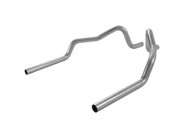 2 1/2 inch Aluminized Tail Pipe Set, Flowmaster, Does not incl hardware or hangers, use w/ offset inlet / outlet style mufflers