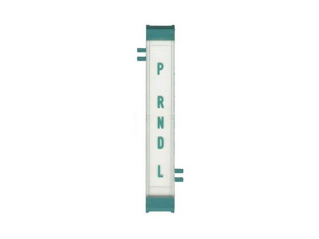 Shift Indicator Dial, Green Lettering and Edging, reproduction