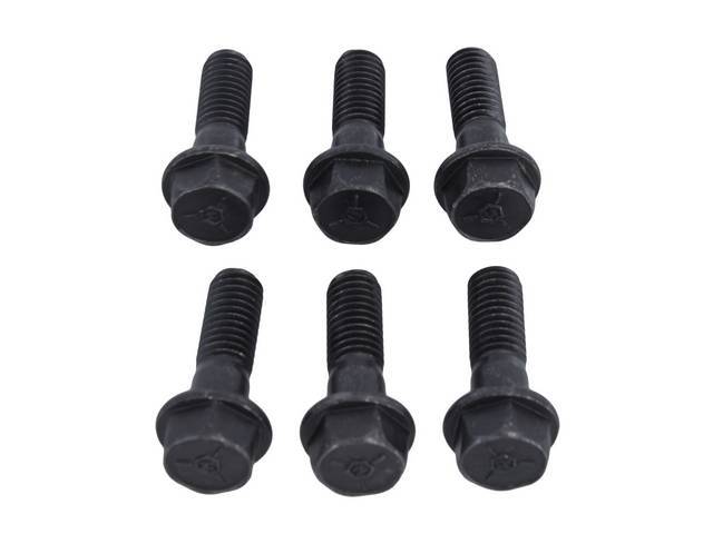 Bell Housing Bolt Kit, (6) Incl correct shouldered 3/8 Inch x 1 1/4 Inch Length Bolts, reproduction