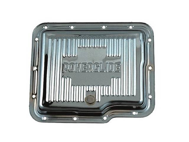Transmission Oil Pan, Powerglide 2-Speed A/T, chrome finish, reproduction