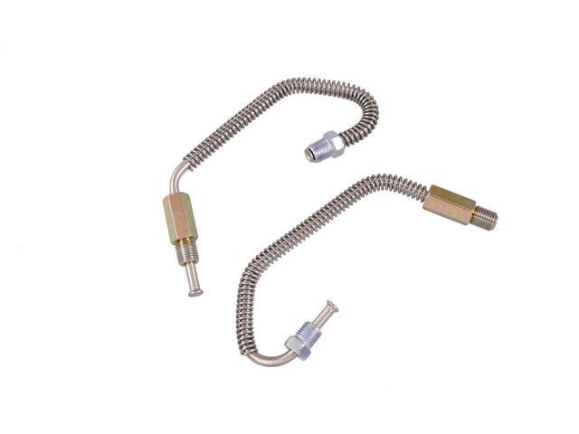 LINE SET, Front Brake, Drum Inlet, Stainless Steel (OE Were Carbon Steel), (2), Repro