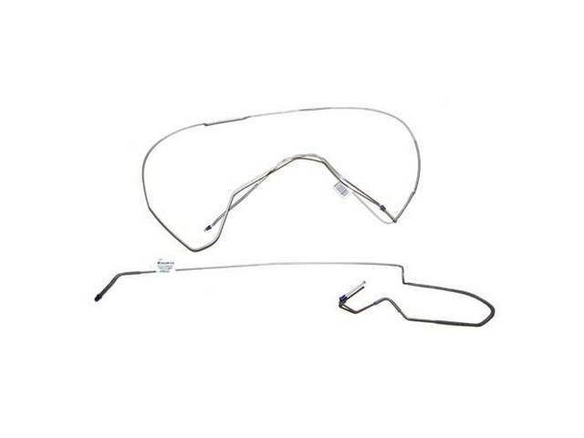 LINE SET, Front To Rear Brake, Stainless Steel (OE Were Carbon Steel), 2-piece, Repro