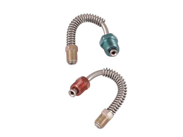 LINE SET, Front Brake, Disc Caliper Inlet, Stainless Steel (OE Were Carbon Steel), (2), Repro