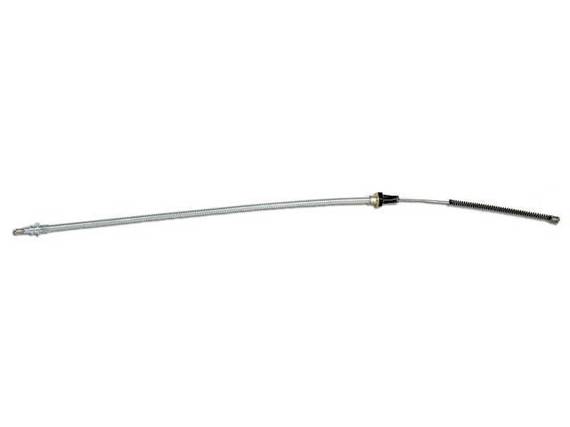 Parking Brake Cable, Rear, RH or LH, 35 Inch Length, Features Correct Spiral Armor Shielding, OE Style Reproduction for (67-69)