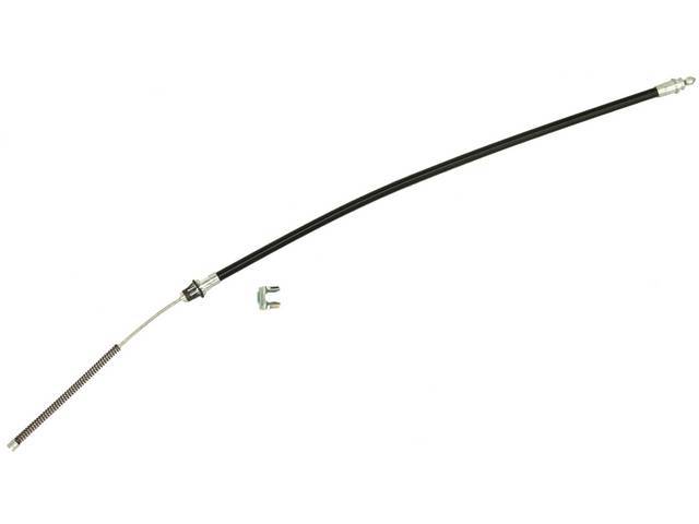 Parking Brake Cable, Rear, RH or LH, 33 1/4 Inch Length, Replacement Style (black sheathing), reproduction