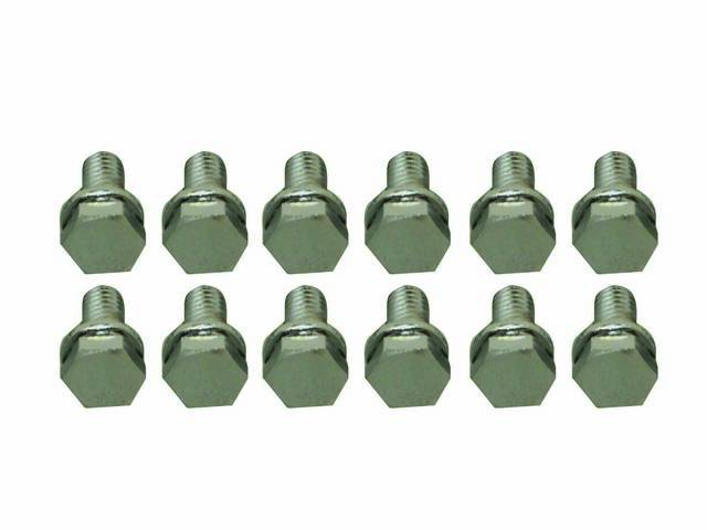 Differential / Rear End Cover Bolt and Washer Kit, 12 Bolt, (24), Chrome Finish Hex Head
