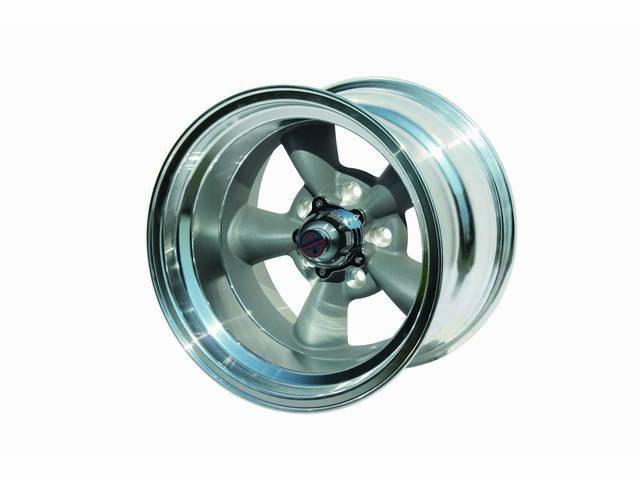 Wheel, Torq Thrust D, Natural Outer Rim W/ Dark Gray Center, 15 Inch O.D. X 10 Inch Width