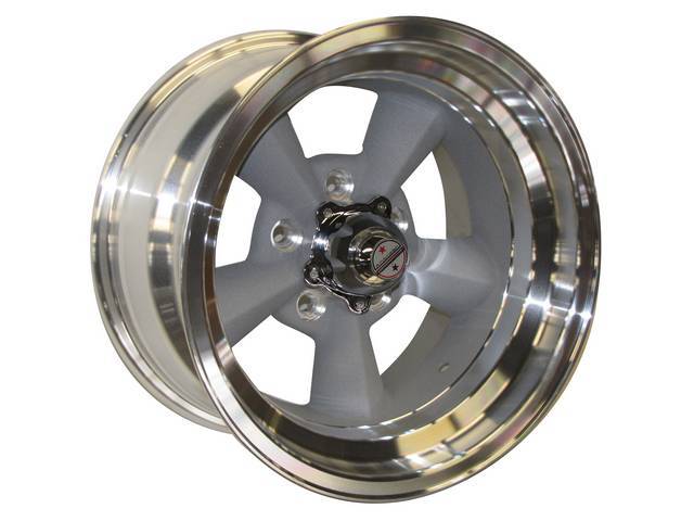 Wheel, Torq Thrust Original, Natural Outer Rim W/ Light Magnesium Center, 15 Inch O.D. X 8.5 Inch Width
