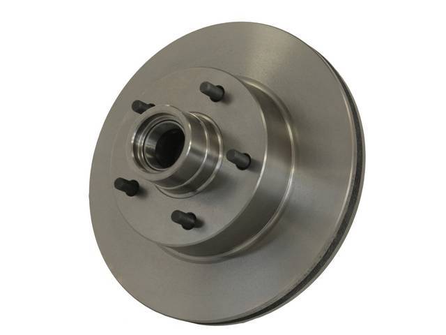 Front Brake Hub and Rotor, 5 lug, 7/16-20 studs, reproduction