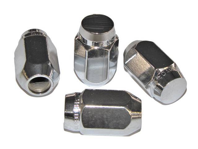 Lug Nut Set, Wheel, Hex Capped Cone Seat, (4) 7/16 Inch -20 Thread and 60 Taper, McGard, US-Made