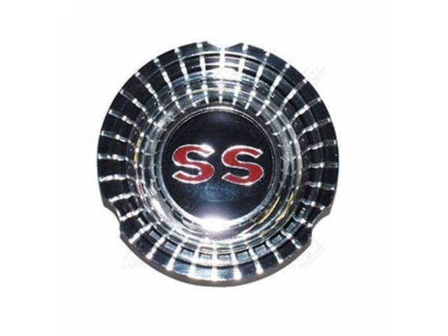 Wheel Cover Center Ornament, *SS*, OE Correct GM Licensed Reproduction